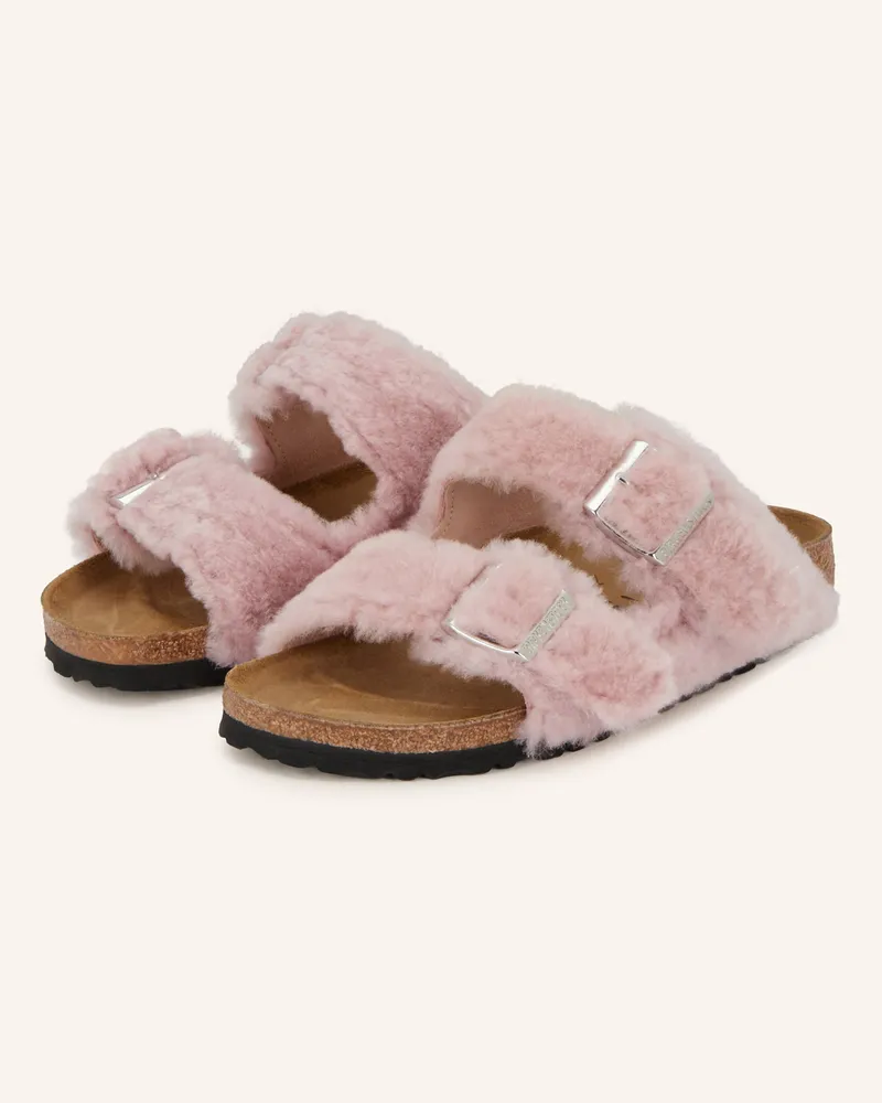 Birkenstock Pantoletten ARIZONA SHEARLING RIVET Rosa