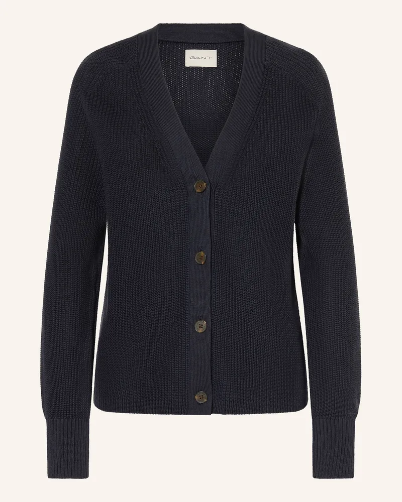 Gant Strickjacke blau Dunkelblau