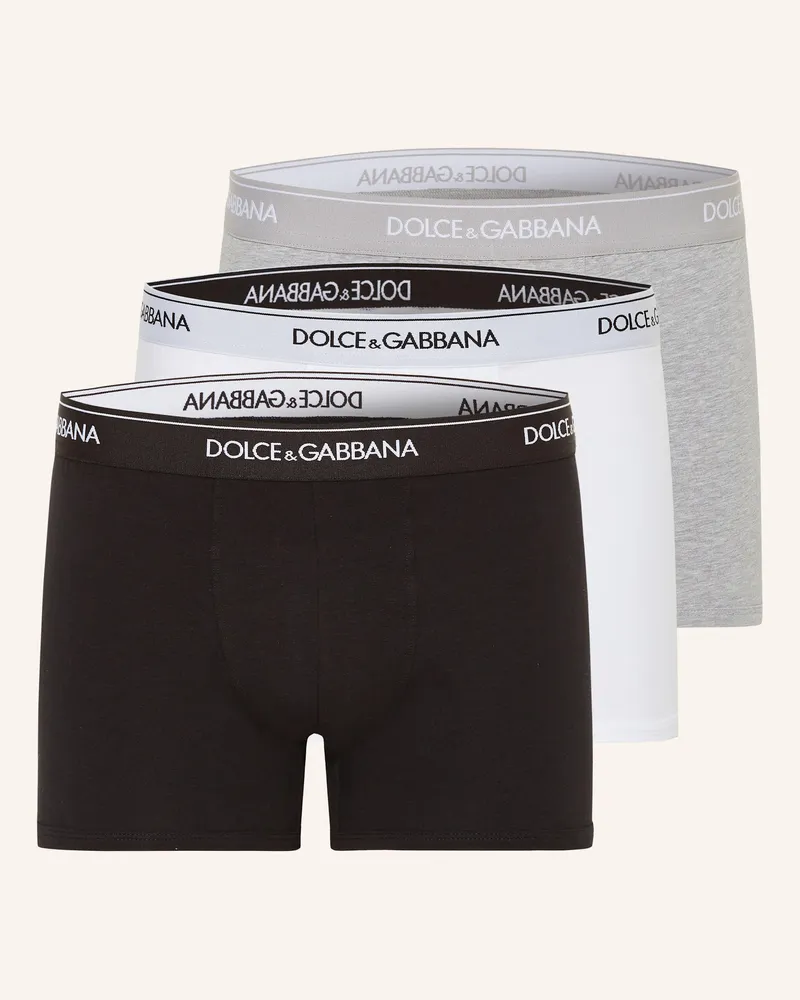 Dolce & Gabbana 3er-Pack Boxershorts Schwarz