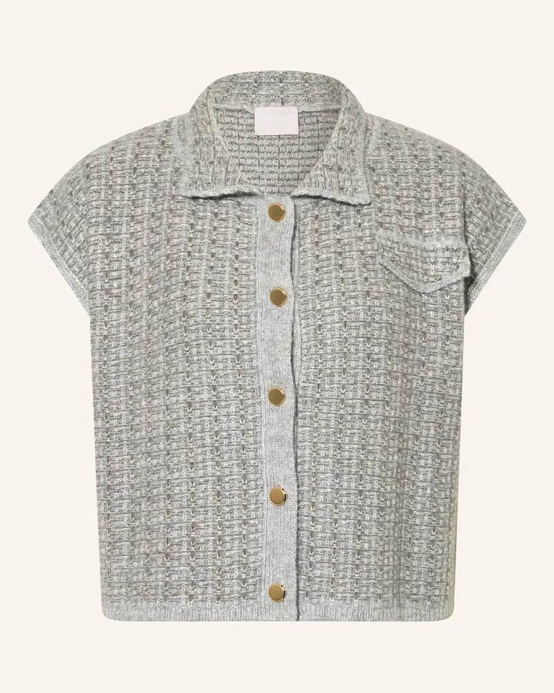 hemisphere Strickweste LOOK mit Cashmere und Glitzergarn Grau