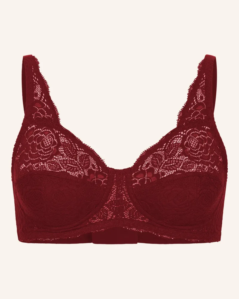 Ehrlich Textil Paula Bügelloser Bh Große Cups Starker Halt Aus Polyamid - Verstellbare Träger, Paula Bügelloser Bh Große Cups Starker Halt Aus Recyceltem Polyamid - Verstellbare Träger rot Rot