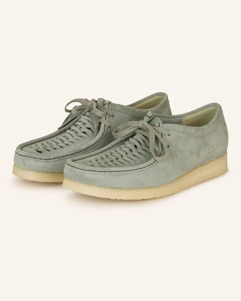 Clarks Schnürer WALLABEE WEAVE Hellgrün
