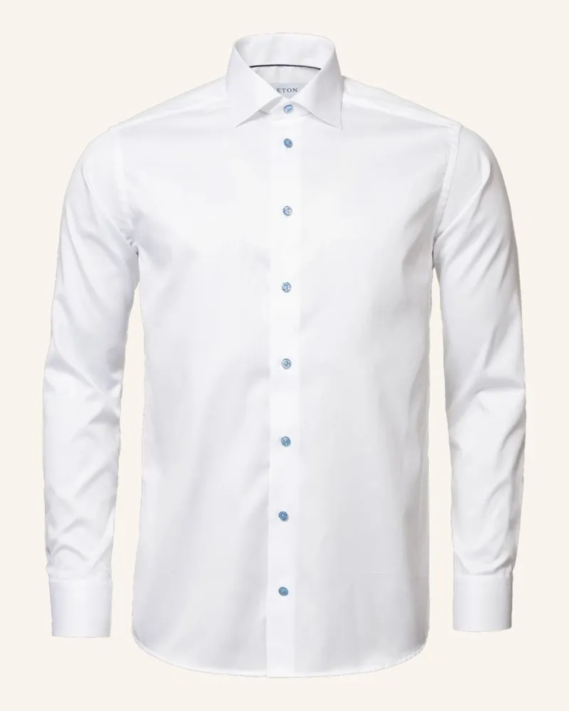 Eton Signature-Twill-Hemd Slim Fit Weiss