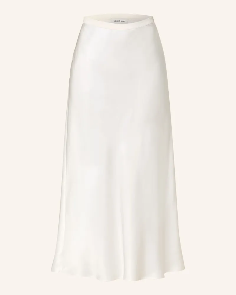 Anine Bing Seidenrock weiss Creme