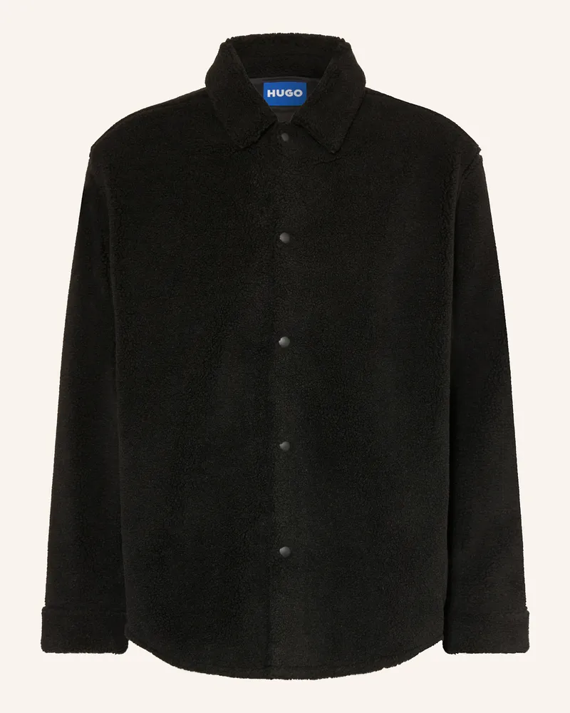 HUGO BOSS Teddyfell-Jacke EBOLT Schwarz