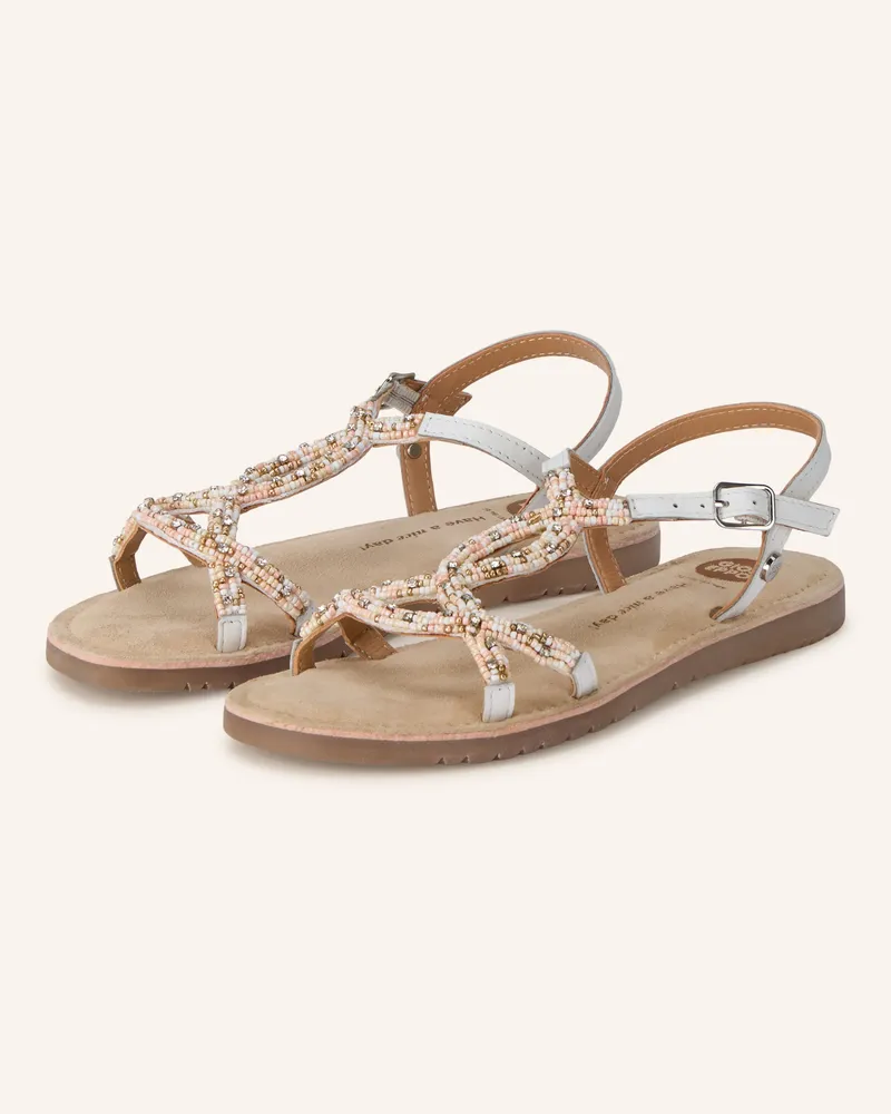 Gioseppo Sandalen BARAGOI mit Schmuckperlen Beige
