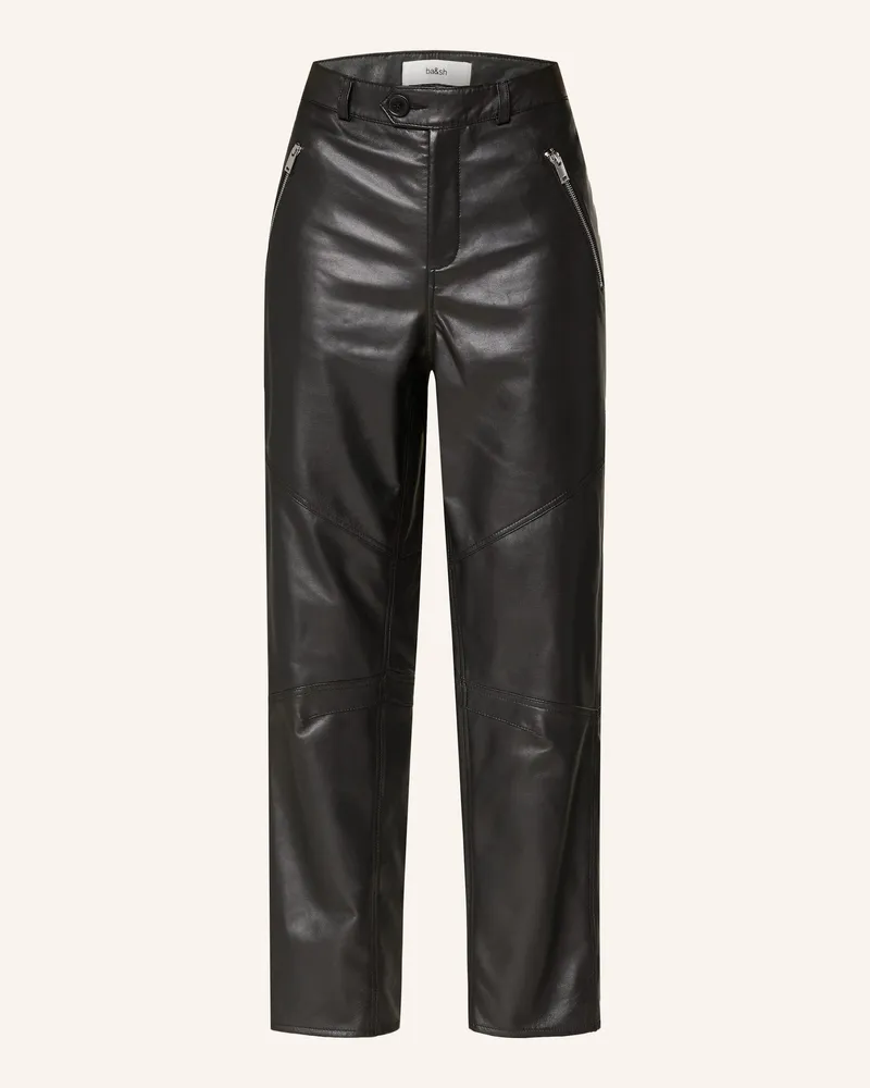 ba&sh Lederhose Alios schwarz Schwarz