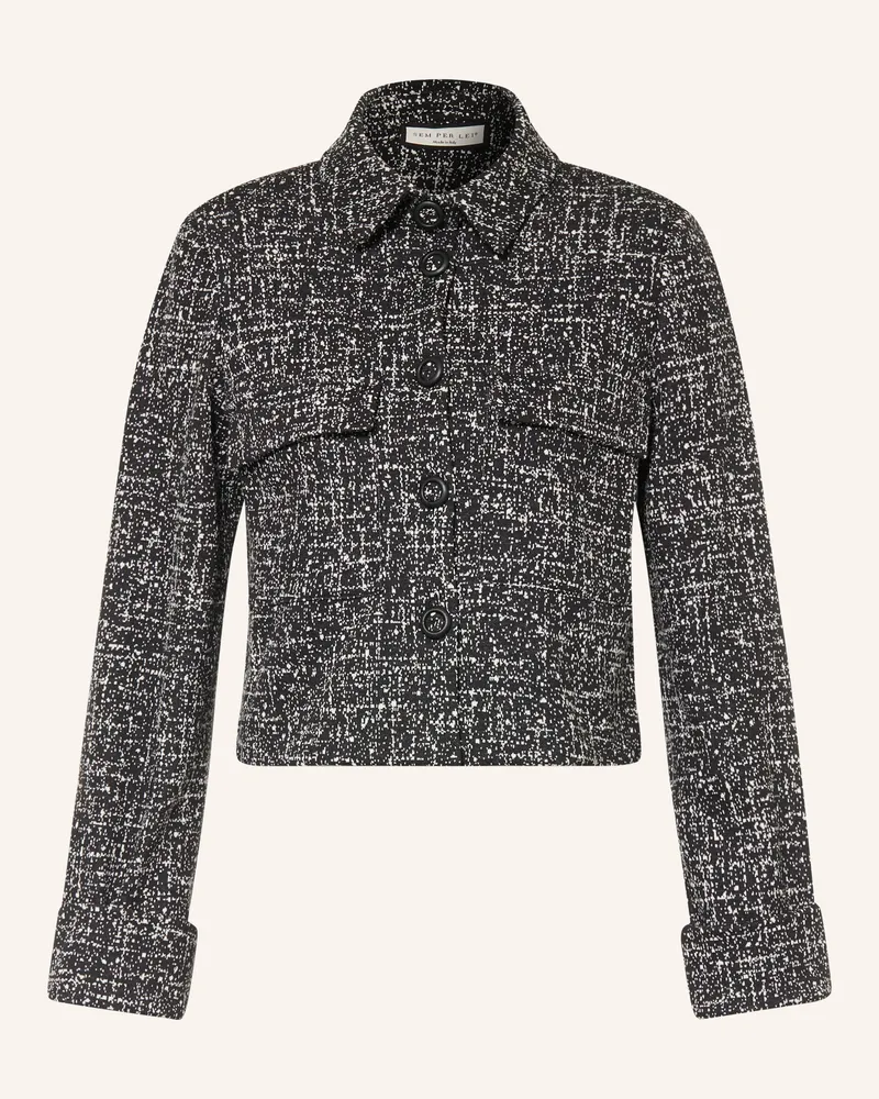 SEM PER LEI Kastenjacke Aus Jersey schwarz Schwarz