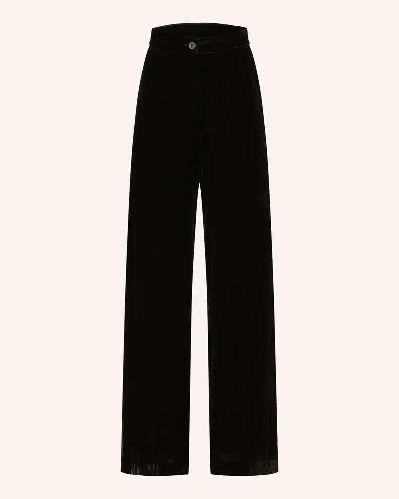 Darling Harbour Marlenehose Aus Samt schwarz Black