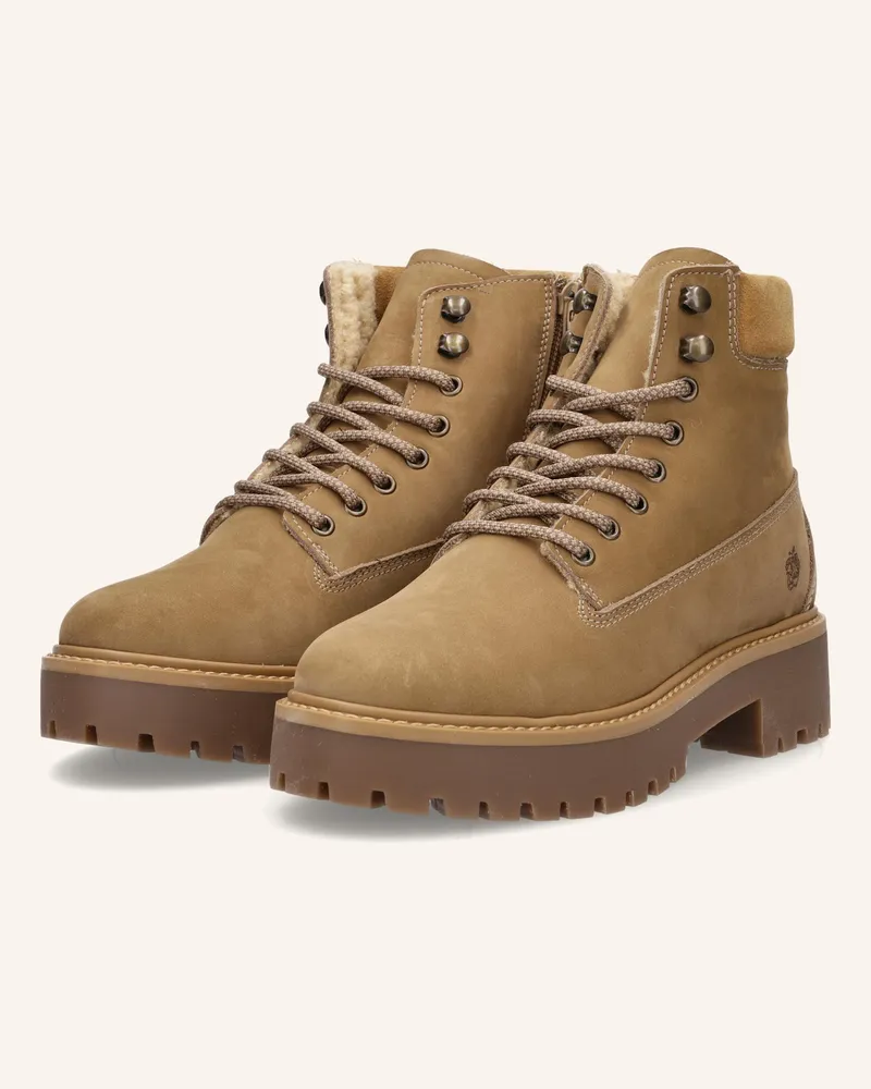 Apple of Eden Schnürstiefeletten Camel