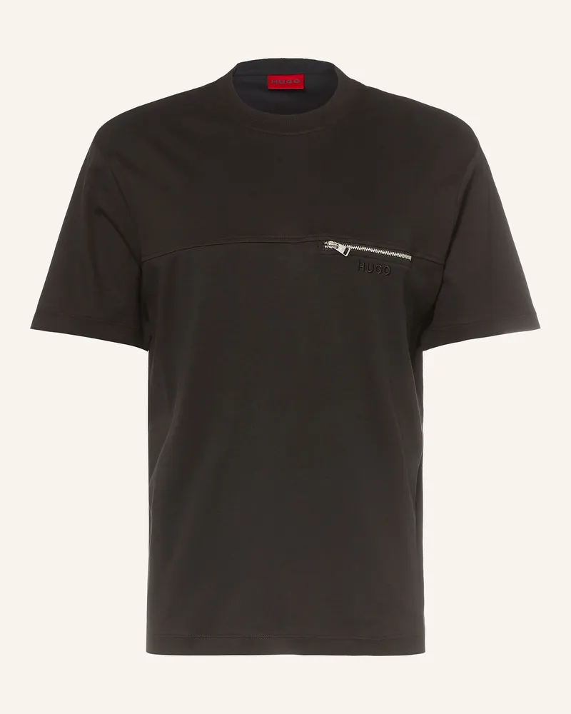 HUGO BOSS T-Shirt Derenn schwarz Schwarz