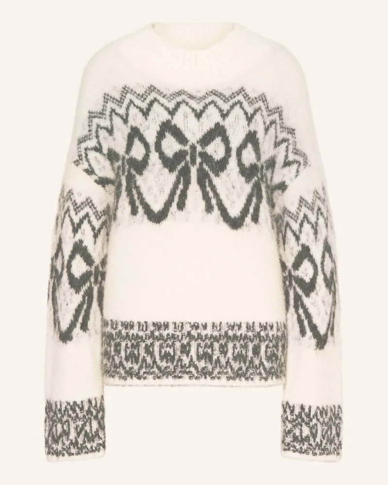 Mrs & HUGS Pullover Mit Alpaka weiss Ecru