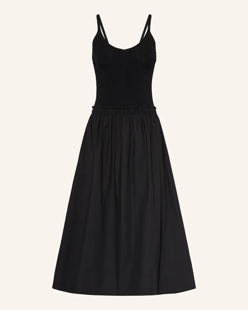 Claudie Pierlot Kleid im Materialmix Schwarz