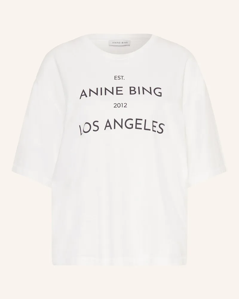 Anine Bing T-Shirt RUDY mit 3/4-Arm Weiss