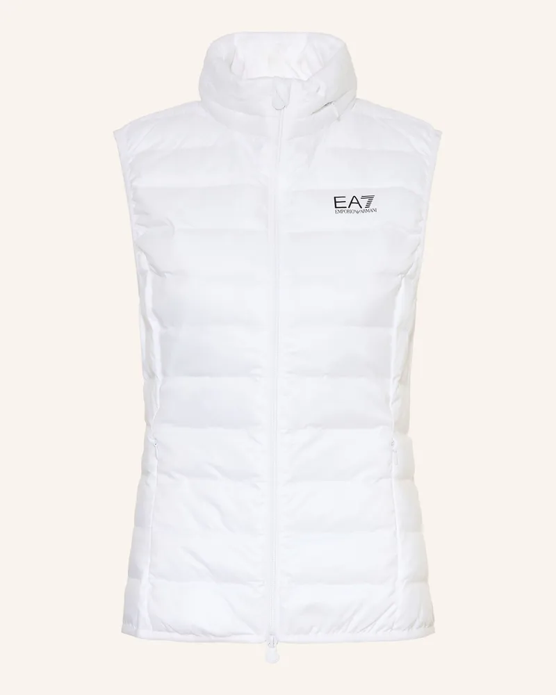 EA7 Steppweste weiss Weiss