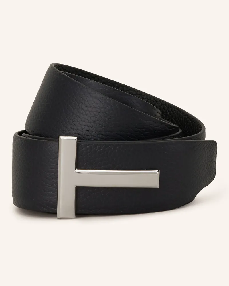 Tom Ford Ledergürtel Dunkelblau