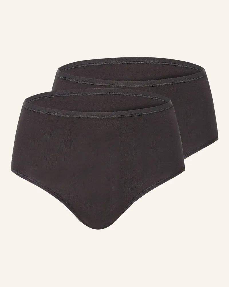 Schiesser 2er-Pack Taillenslips 95/5 Schwarz