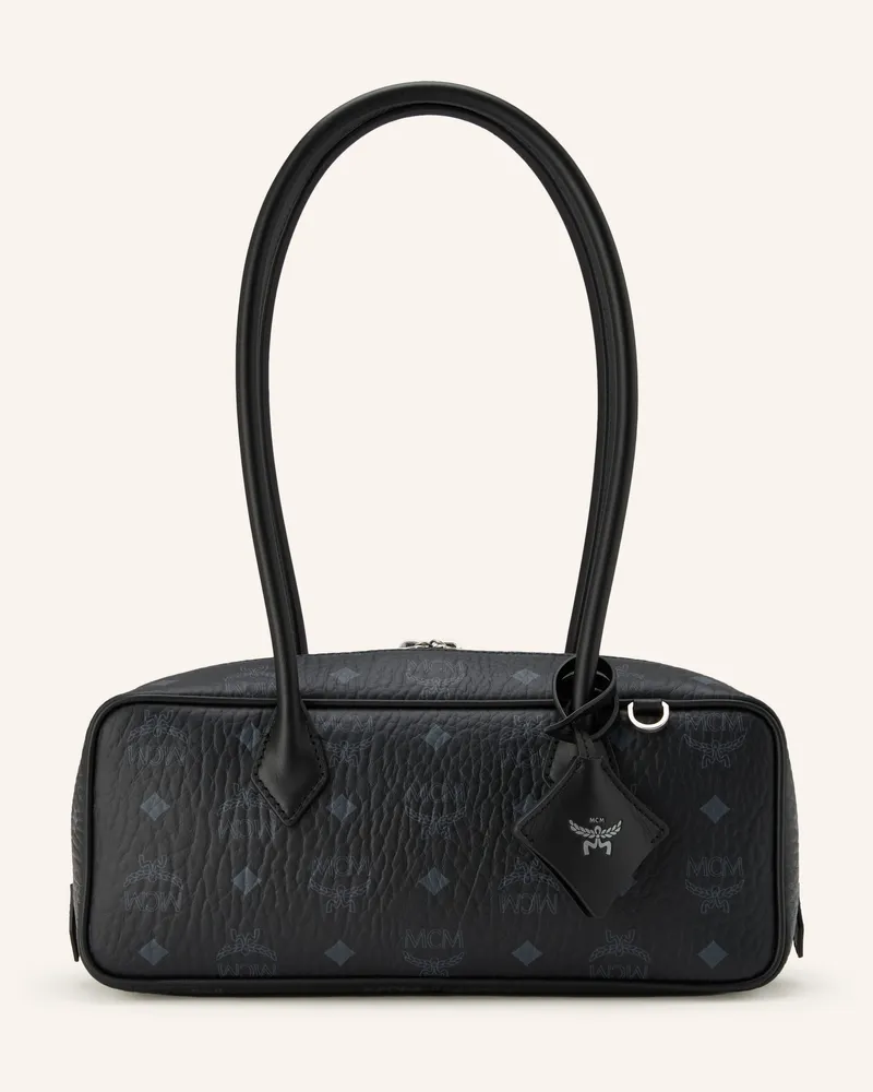 MCM Schultertasche Aren Small schwarz Schwarz