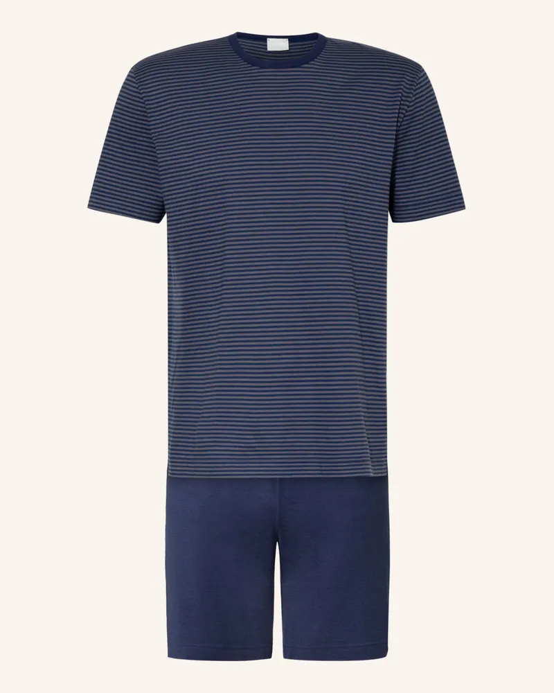Mey Shorty-Schlafanzug Serie Cardwell blau Dunkelblau