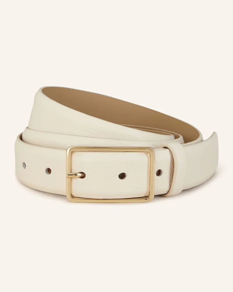 Abro Ledergürtel Dahlia beige Creme