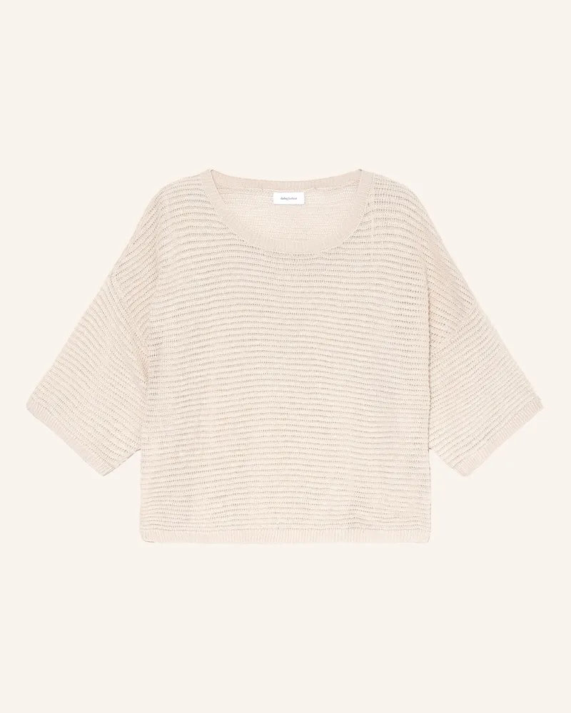 Darling Harbour Strickshirt Aus Leinen beige Sand