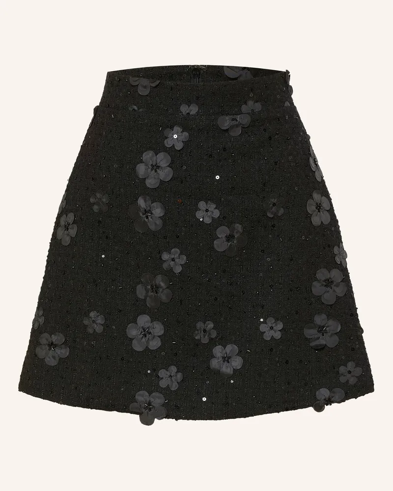 Princess goes Hollywood Tweed-Rock Mit Schmucksteinen Und Pailletten schwarz Schwarz