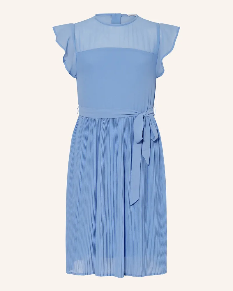 S.Oliver Kleid mit Plissees Hellblau