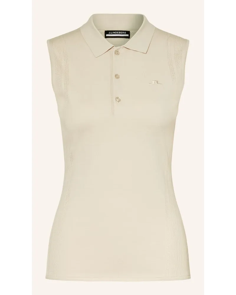 J.Lindeberg Strick-Poloshirt TANJA Beige