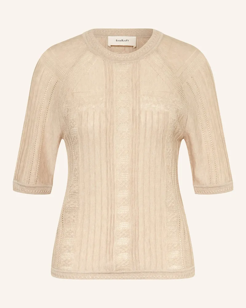 ba&sh Strickshirt Philo Mit 3/4-Arm weiss Beige