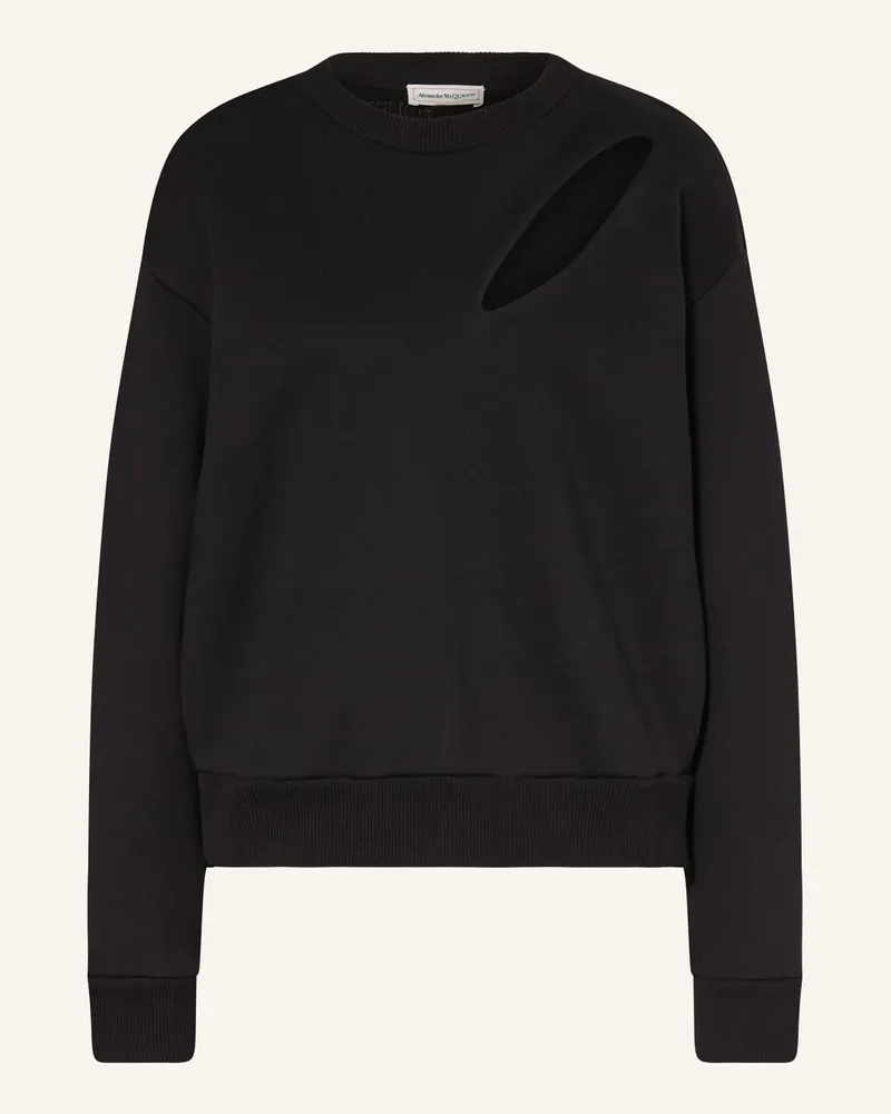 Alexander McQueen Sweatshirt mit Cut-out Schwarz