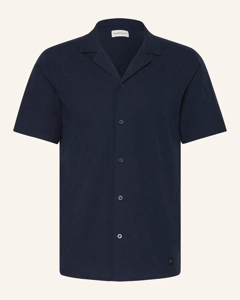 Nowadays Resorthemd Regular Fit blau Dunkelblau