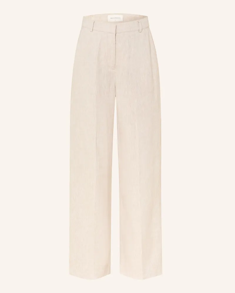 MOSS COPENHAGEN Hose Mschpennie Ginia Mit Leinen beige Hellgrau