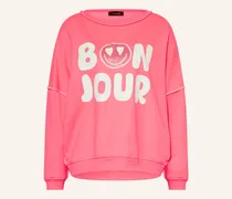 Oversized-Sweatshirt mit Schmucksteinen