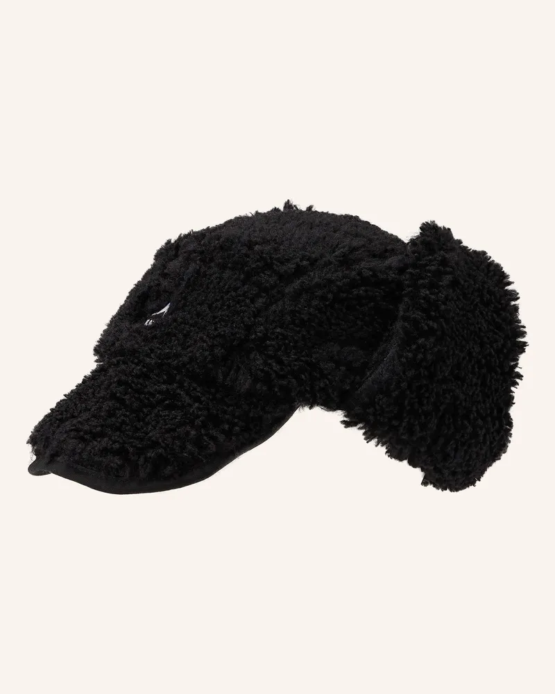 Kangol Kunstfell-Cap Schwarz