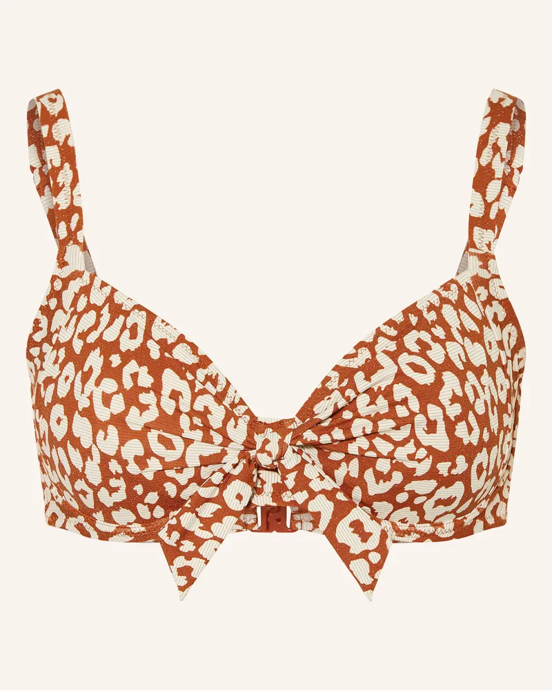 Lidea Bügel-Bikini-Top Gilded Wild Mit Glitzergarn rot Cognac