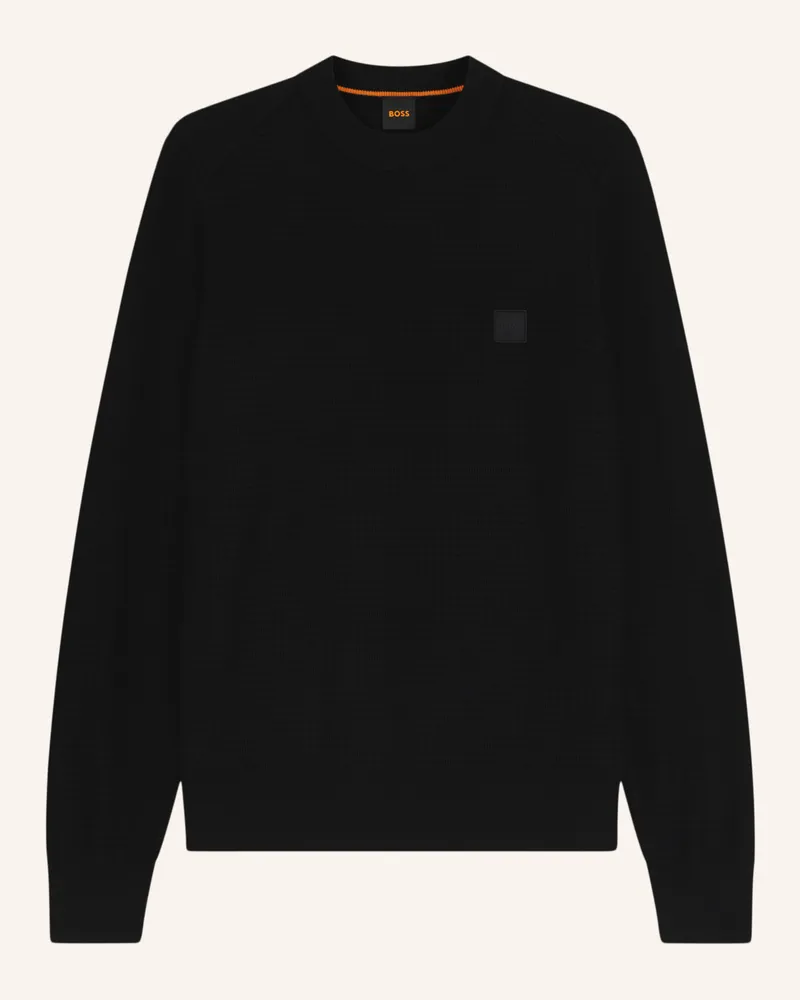 HUGO BOSS Pullover Anion schwarz Schwarz