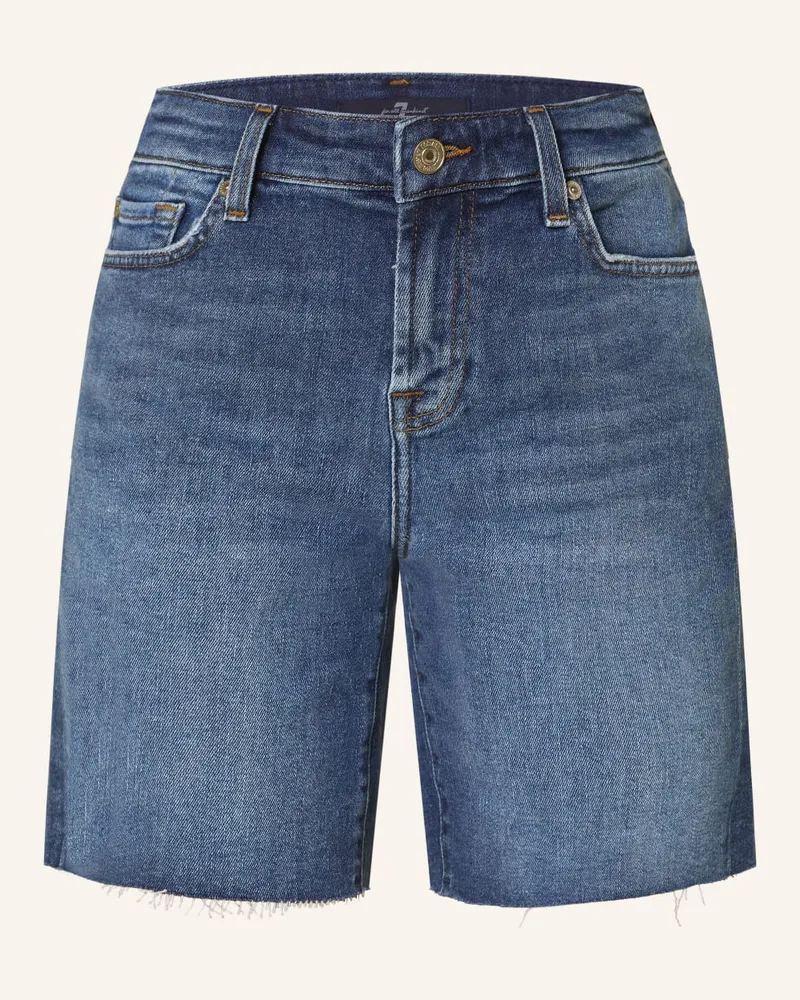 7 for all mankind Jeansshorts Blau