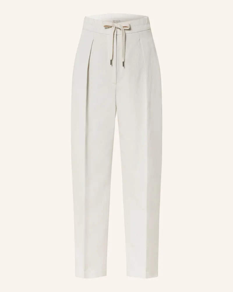 Brunello Cucinelli Hose im Jogging-Stil Hellgrau