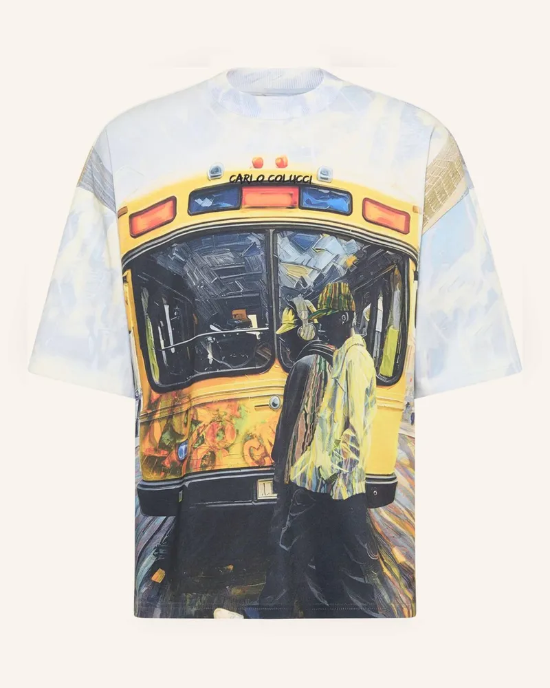 Carlo Colucci Oversize T-Shirt - Impression of Carlo ERCOLIN Blau