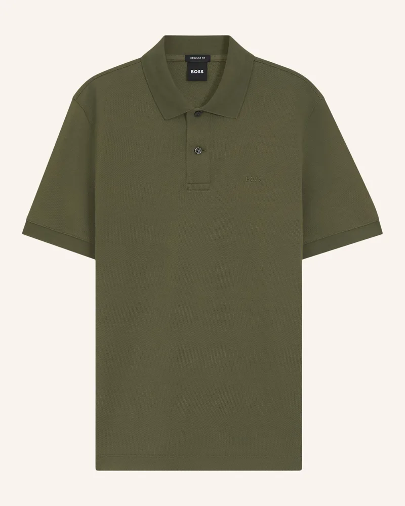 HUGO BOSS Piqué-Poloshirt Pallas Regular Fit gruen Grün