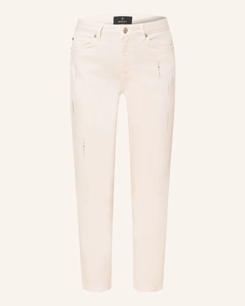 monari Cropped Jeans Mit Schmucksteinen beige 124