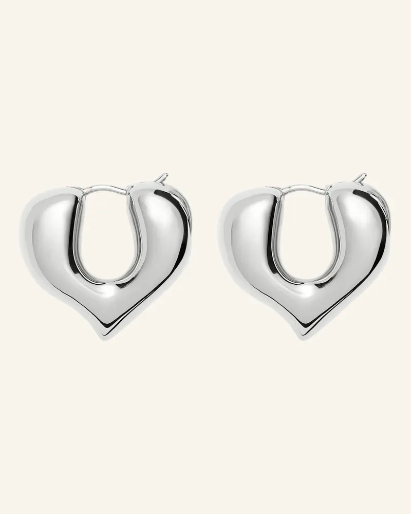 Missoma Creolen Molten Heart Medium Hoop Earrings By Glambou silber Silber