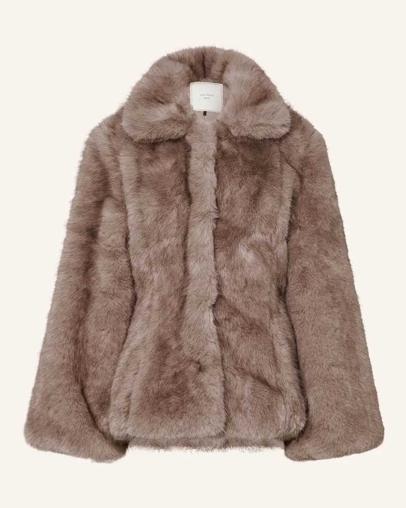Neo Noir Kunstfell-Jacke Ariella braun Taupe