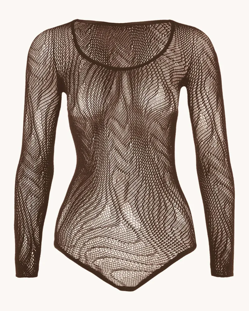 Wolford Body SNAKE NET STRING BODY Braun