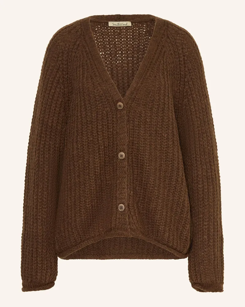 Smith & Soul Strickjacke Dunkelbraun