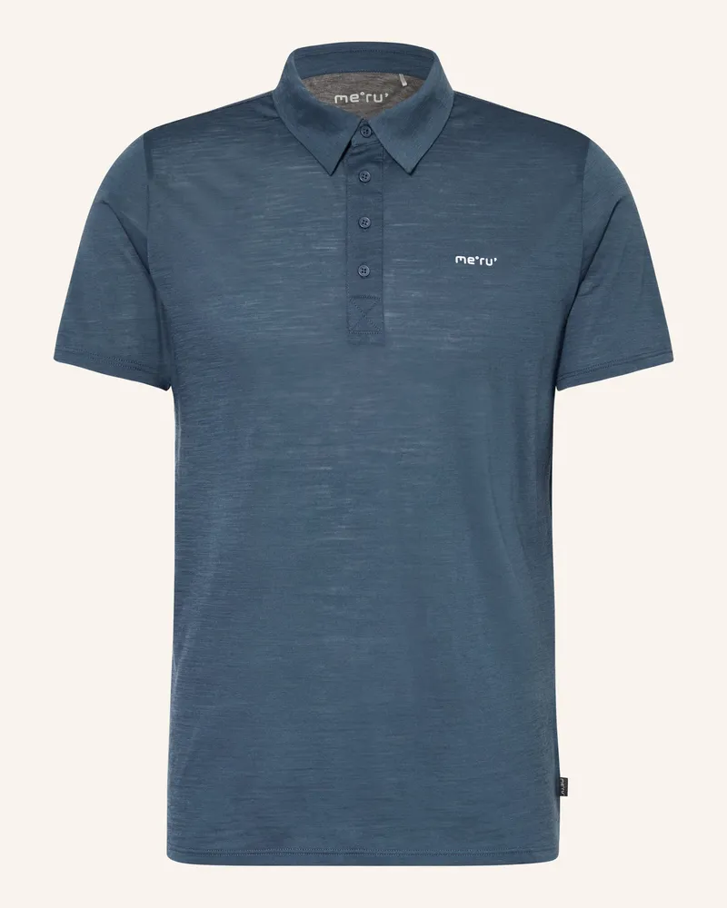 me°ru' Funktions-Poloshirt Monforte Mit Merinowolle blau Blau