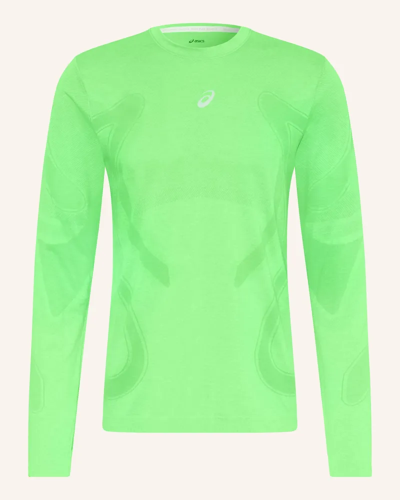 Asics Laufshirt Road Seamless Ls gruen Neongrün