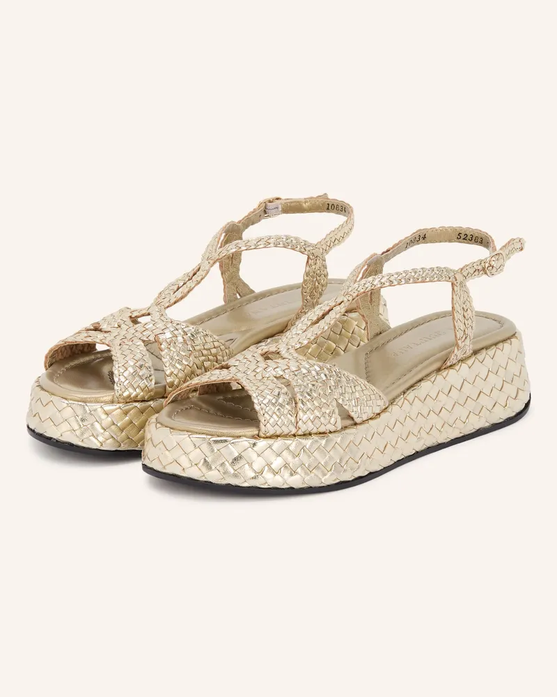 Pons Quintana Plateau-Sandalen Weissgold