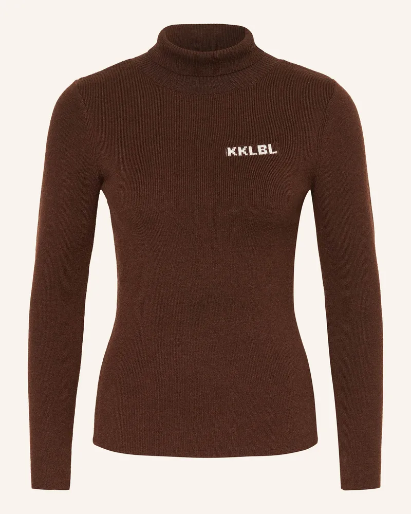 Karo Kauer Rollkragenpullover Braun