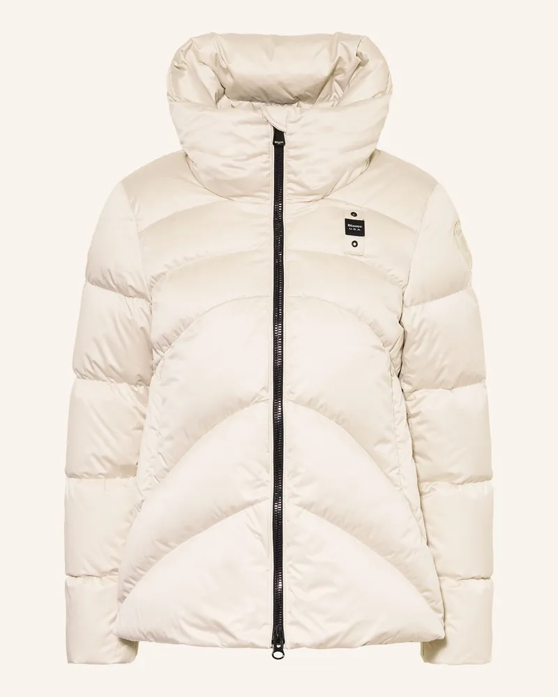 Blauer Daunenjacke Maryland weiss Creme